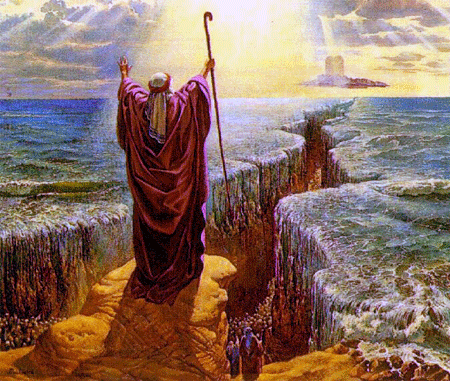 moses parting red sea